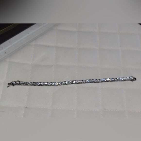 Sterling Silver Tennis Bracelet - Picture 2 of 9